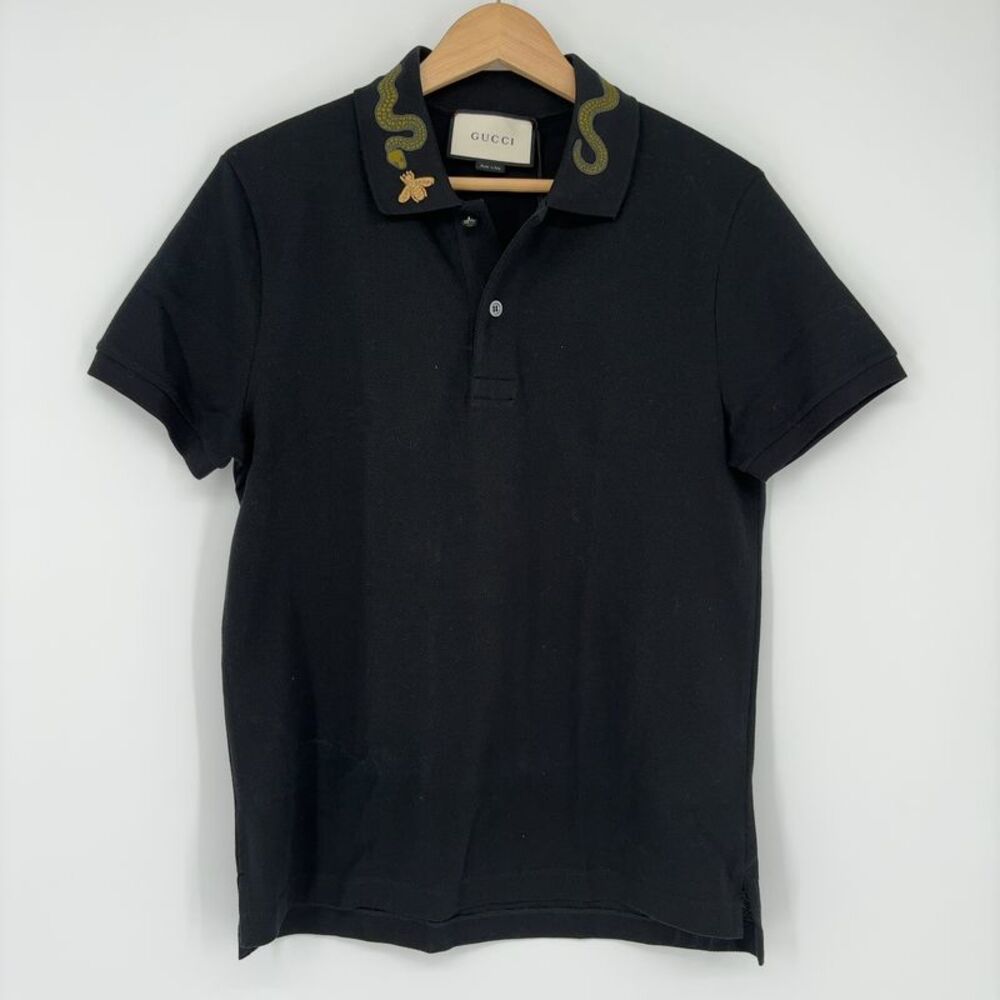 Gucci Snake Embroidery and Gold Bee Polo
